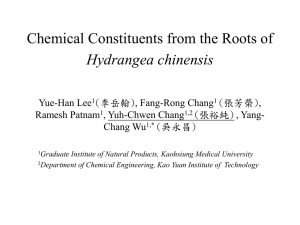 Chemical constituents from the roots of Hydrangea chinensis