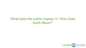How Does The Earth Move