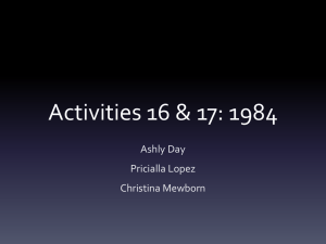 Activities 16 & 17: 1984