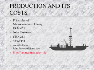 PRODUCTION AND ITS COSTS