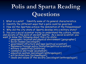 Polis and Sparta Reading Questions