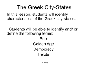 The Greek City-States - White Plains Public Schools