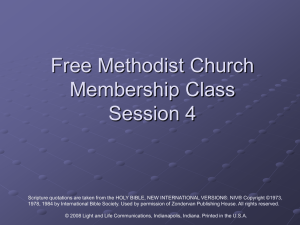 Free Methodist Church Membership Class Session 3