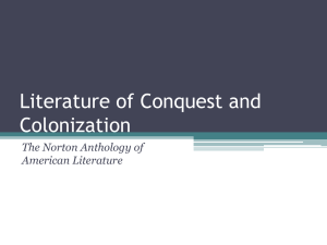 Literature of Conquest and Colonization