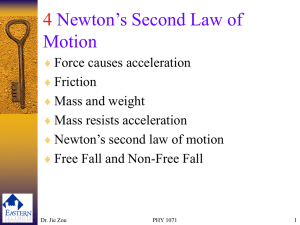 4 Newton's Second Law of Motion