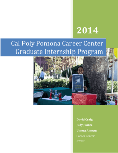 Cal Poly Pomona Career Center Graduate Internship Program