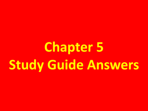 Chapter 5 Study Guide Answers