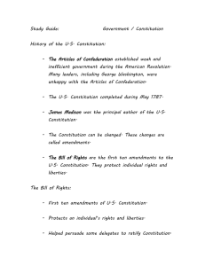 Government / Constitution Study Guide