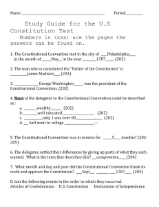 Constitution Test Study Guide With Answers