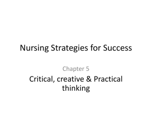 Nursing Process & Critical thinking