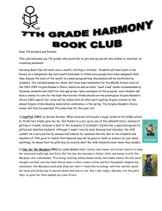 7th grade harmony book club - Loudoun County Public Schools