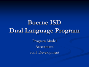 Boerne ISD Dual Language Program