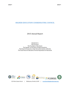 Draft Annual Report - Higher Education Coordinating Council