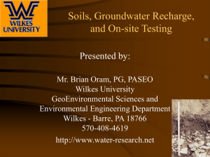 Soils, Infiltration, and On-site Testing