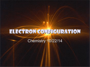 10/22 Electron Configuration Notes