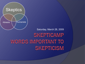 Words Important to Skepticism