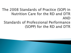Standards of Professional Performance