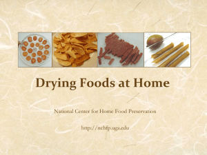 Drying Foods - National Center for Home Food Preservation