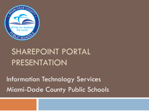 Sharepoint Portal Presentation - Miami