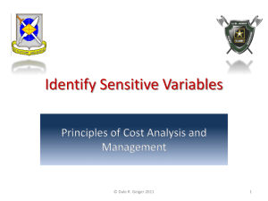 Identify Sensitive Variables