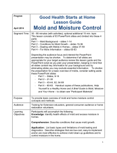 Mold and Moisture Control - Healthy Homes Partnership
