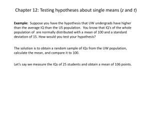 Chapter 12: Introduction to statistical inference