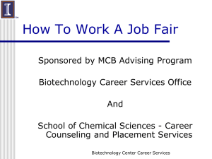 How to Work a Job Fair/Networking FA09 (PPT