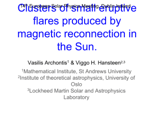 Clusters of small eruptive flares produced by magnetic reconnection