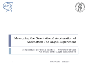 Measuring the Gravitation Acceleration of Antimatter: The AEgIS