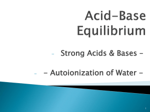 Strong Acids and Bases (Fall 2012)