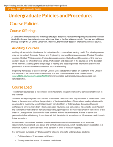 Course Offerings - The University of Texas at Dallas