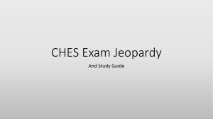 CHES Exam Jeopardy