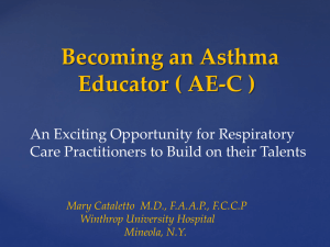 Becoming an Asthma Educator ( AE-C )