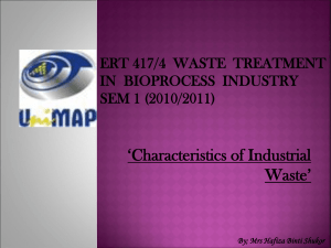 PHYSICAL & CHEMICAL PROPETIES OF WASTE