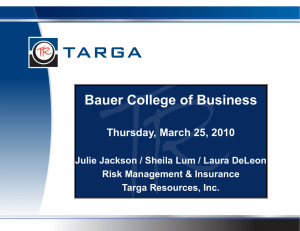 Targa Resources, Inc. - C.T. Bauer College of Business