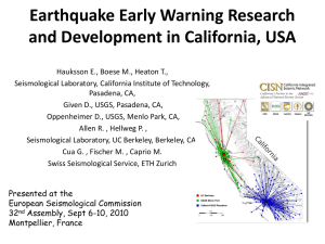 CISN and EEW - California Integrated Seismic Network (CISN)