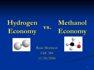 Hydrogen Economy vs. Methanol Economy