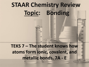 STAAR Chemistry Review Topic: Atomic Structure