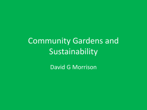 Community Gardens and Sustainability