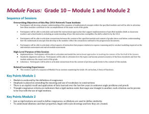 Grade 10 Modules 1 and 2 Facilitator's Guides