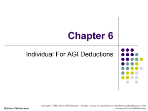 Deductions for AGI - McGraw Hill Higher Education