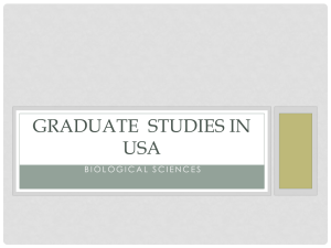 Graduate Studies in USA