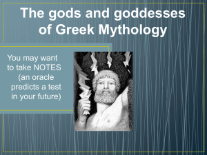 Intro to Greek Mythology Notes