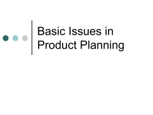 Product Planning