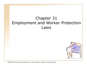 Chapter 040 - Employment & Worker Prorection Laws