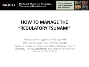 Powerpoint slides from the Regulatory Tsunami Webinar