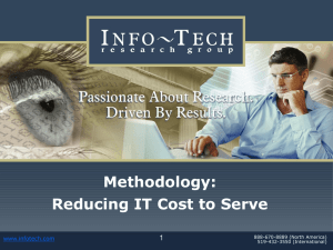 Cost to Serve - Methodology - Info