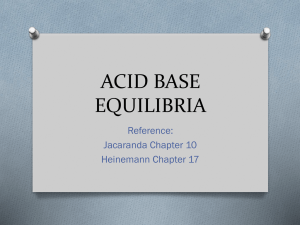 Unit 4 AOS1 Acid Base Equilibria
