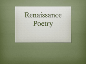 Renaissance Poetry PPT