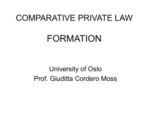 COMPARATIVE PRIVATE LAW INTERPRETATION OF CONTRACTS